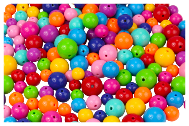 perles brillantes rondes - Perles Acrylique - 10doigts.fr