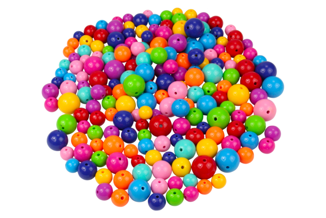 perles brillantes rondes en acrylique - Perles Acrylique - 10doigts.fr