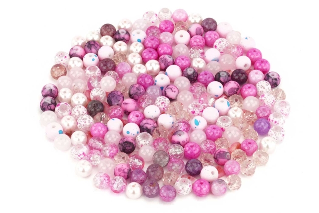 perles camaieu rose - Perles Acrylique - 10doigts.fr