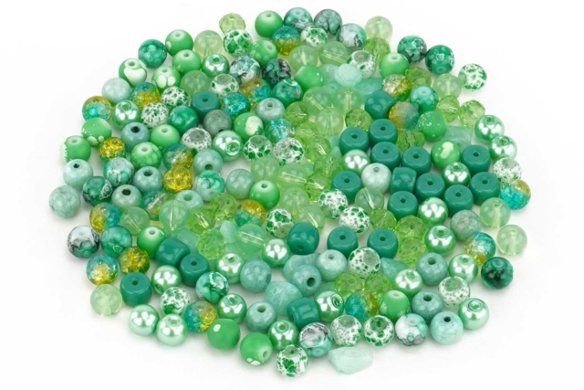 perles camaieu vert - Perles Acrylique - 10doigts.fr