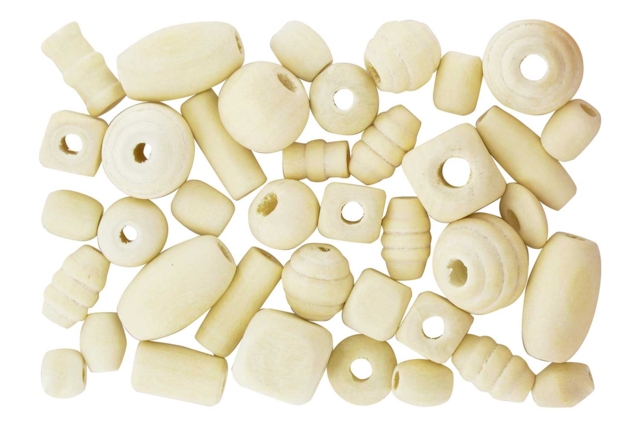 perles en bois brut - Perles en bois - 10doigts.fr