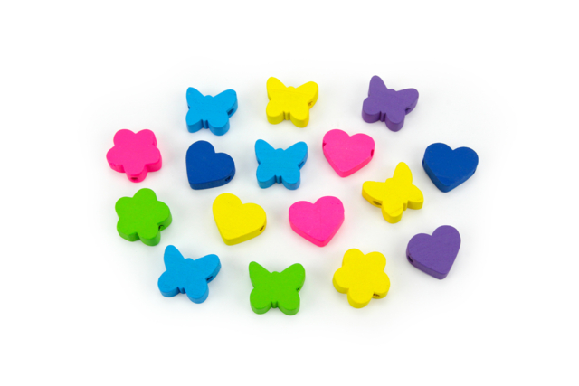 perles en bois formes enfant - Perles en bois - 10doigts.fr