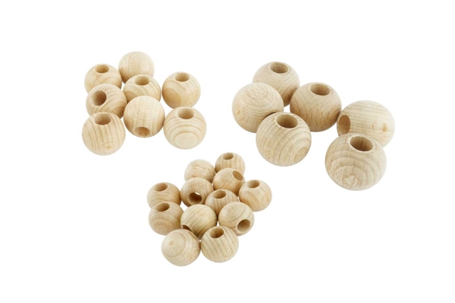 perles en bois macramé - Perles en bois - 10doigts.fr