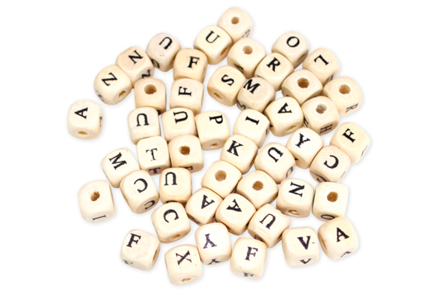 perles en bois - Bijoux messages - 10doigts.fr