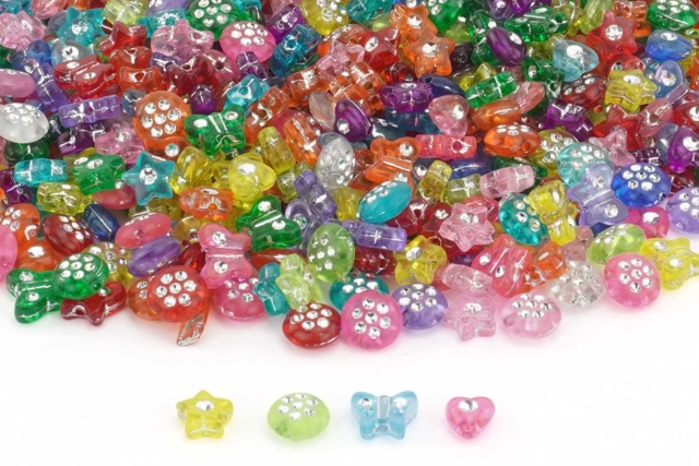 perles fantaisie strass brillants - Perles Couleurs Transparentes - 10doigts.fr