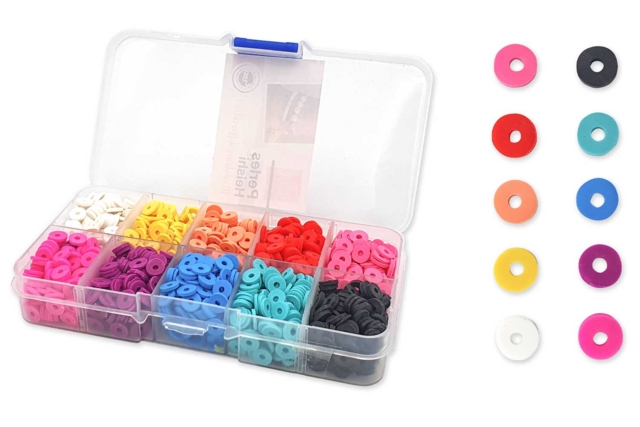 perles heishi acidulées - Perles Heishi et coquillages - 10doigts.fr