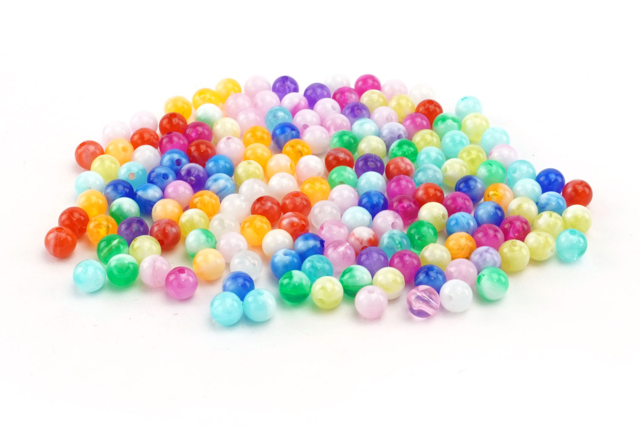 perles marbrées - Perles Couleurs Opaques - 10doigts.fr