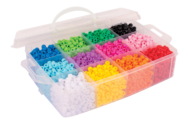 perles plastique gros trou PONY - Perles Plastique - 10doigts.fr