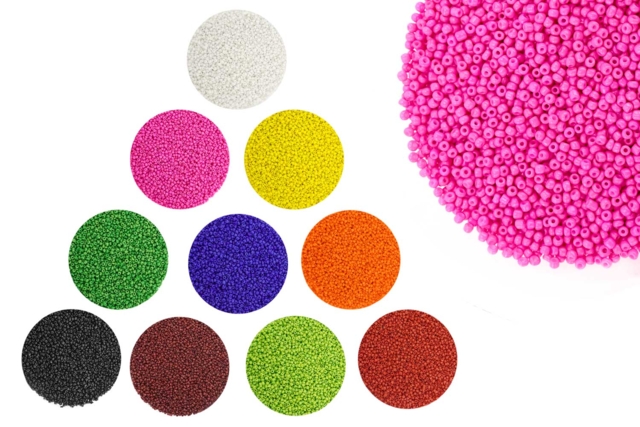 perles rocailles verres opaques - Perles Rocaille - 10doigts.fr