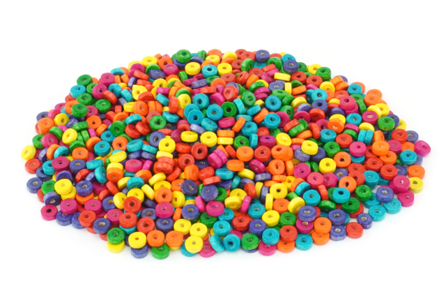 perles rondelles bois - Perles en bois - 10doigts.fr