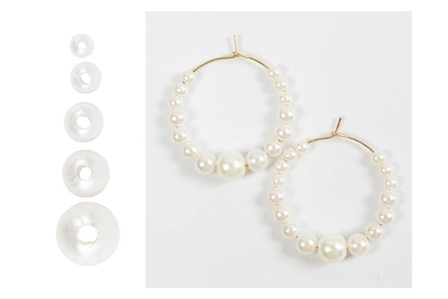 Perles rondes nacrées en plastique - Perles Nacrées - 10doigts.fr
