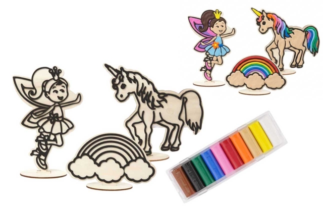 personnages en bois féérie - Livres et Kits de modelage - 10doigts.fr