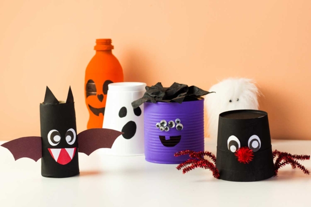 personnages rigolos d'halloween - Accessoires créatifs Halloween - 10doigts.fr