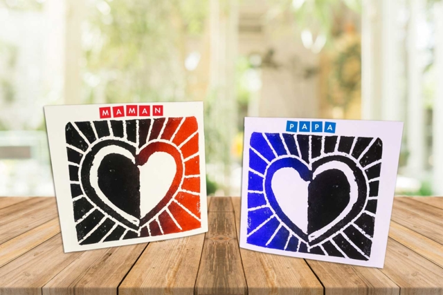 Petit coeur en Linogravure - Matériel de linogravure : s'initier à l'impression d'estampes maison - 10doigts.fr