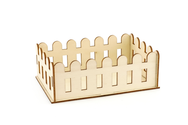petite barrière  en bois à monter - Supports de Pâques à décorer - 10doigts.fr