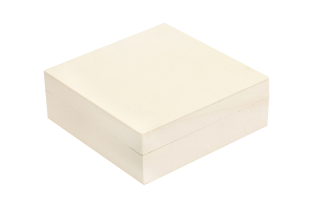 petite boite en bois carrée - Boîtes en bois à décorer - 10doigts.fr