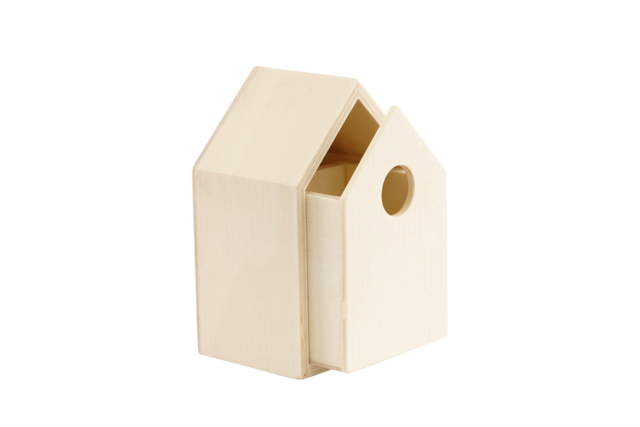 Petite maison en bois avec tiroir à décorer - Boîtes en bois à décorer - 10doigts.fr