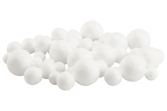 petites boule polystyrène - Boules en polystyrène - 10doigts.fr