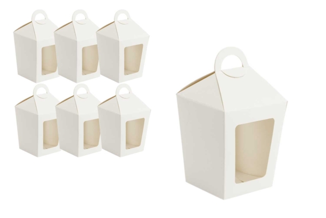 Petites lanternes à monter - 6 pièces - Boîtes et corbeilles en carton - 10doigts.fr