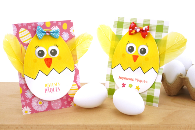 Petits tableaux poussins de Pâques - Supports de Pâques à décorer - 10doigts.fr