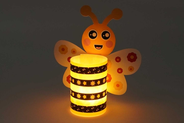 photophore abeille - Kits créatifs en Papier - 10doigts.fr