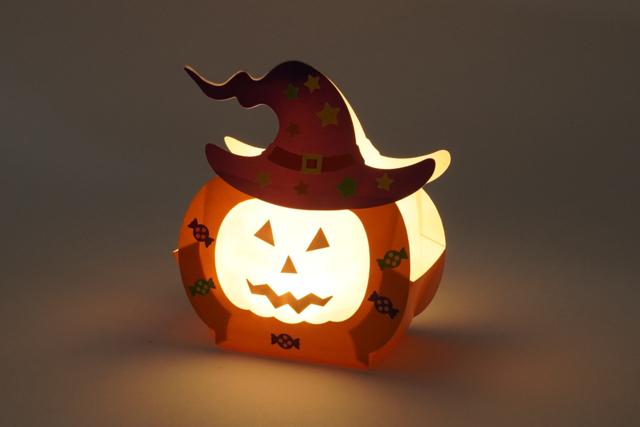 photophore citrouille sorcière - Kits créatifs Halloween - 10doigts.fr