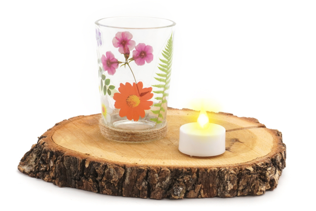photophore fleurs - Supports en Verre - 10doigts.fr