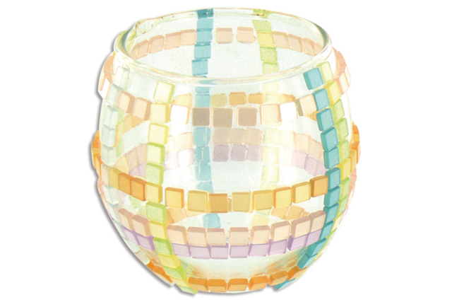 photophore mosaiques - Supports en Verre - 10doigts.fr
