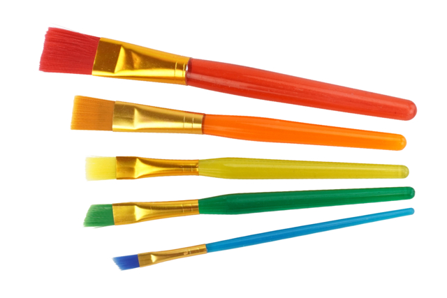pi nceaux brosses à peindre peinture enfants - Pinceaux poils synthétiques - 10doigts.fr
