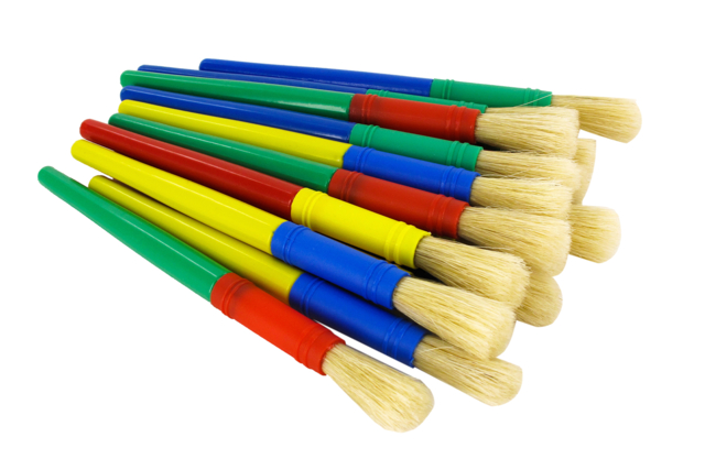 Pinceaux 1er âge enfants, brosse large - Pinceaux - 10doigts.fr