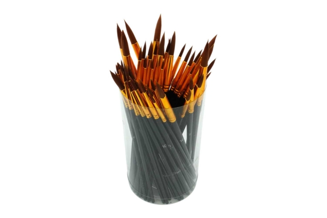 Pinceaux pour collectivités - Tube de 60 pinceaux - Pinceaux - 10doigts.fr
