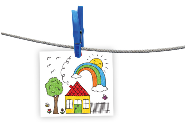 Pinces à linge plastique - Accessoires de collage et outils pour vernis-collage - 10doigts.fr