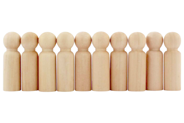 pions allongés en bois - Jeux et Jouets en bois à décorer - 10doigts.fr