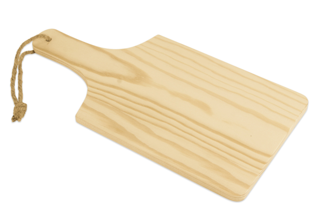 planche à découper poignée et lacet - Objets en bois à décorer pour la cuisine - 10doigts.fr