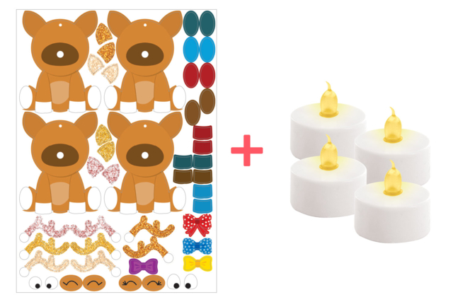 planche suspensions rennes - Kits créatifs de Noël pour les enfants - 10doigts.fr