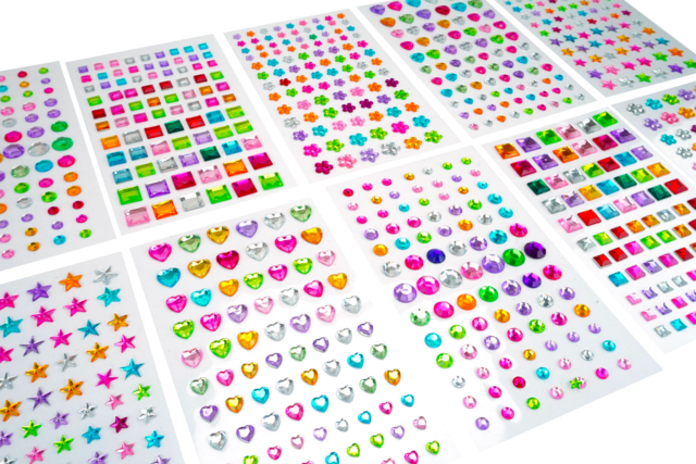 planches de strass - Strass autocollants - 10doigts.fr