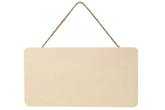 plaque de porte en bois naturel - Plaque de porte en bois à décorer - 10doigts.fr