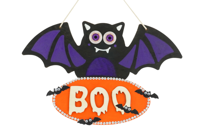 Plaque de Porte Halloween - Supports d'Halloween à décorer - 10doigts.fr