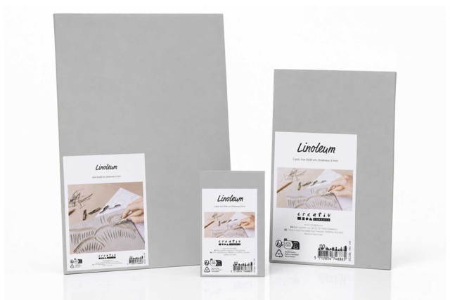 Plaques de Linoleum pour linogravure - Dimensions au choix - Matériel de linogravure : s'initier à l'impression d'estampes maison - 10doigts.fr