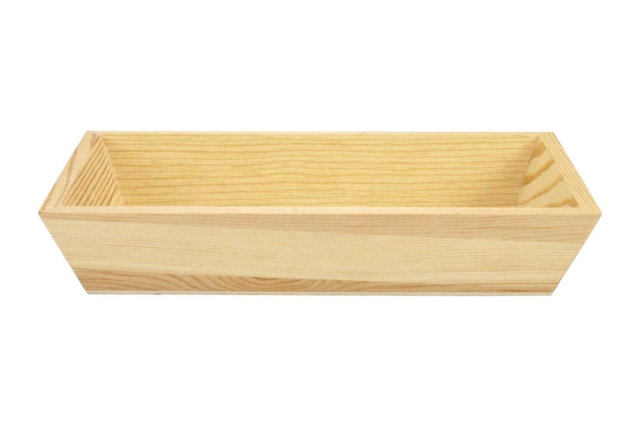 Plateau bois bords inclinés 22 x 13 cm - Plateaux en bois à décorer - 10doigts.fr