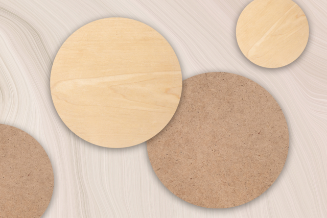 Plateaux ronds en bois - Formes en bois à décorer - 10doigts.fr