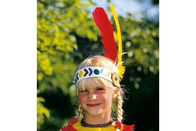 plumes indiennes couronne - Plumes décoratives - 10doigts.fr