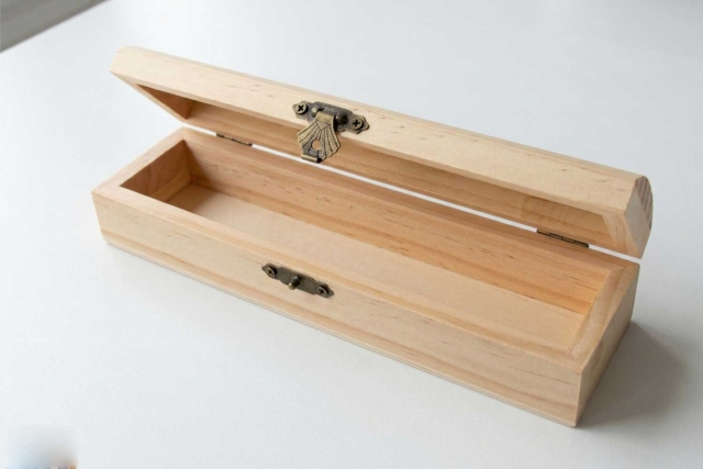 plumier en bois - Boîtes en bois à décorer - 10doigts.fr