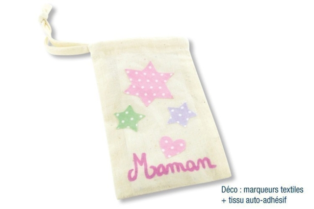Pochette en coton pour mobile - Coton, lin - Textiles - 10doigts.fr