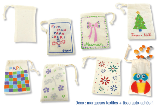 Pochette en coton pour mobile - Pochoirs adhésifs : la solution parfaite pour des motifs nets et sans bavure - 10doigts.fr