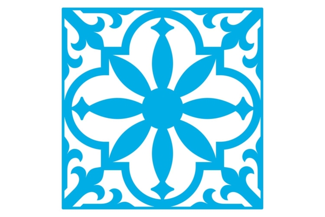 pochoir carrelage fleur - Pochoirs muraux : créez des frises et des décors personnalisés - 10doigts.fr