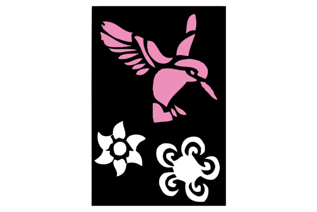 pochoir colibri - Pochoirs adhésifs : la solution parfaite pour des motifs nets et sans bavure - 10doigts.fr