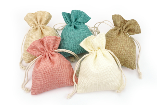 pochons effet jute - Toile de jute - Textiles - 10doigts.fr
