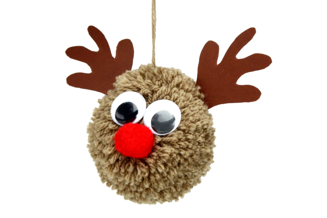 Pompon renne de Noël - Outils à pompons et tricotins : l'art du fil à la portée de tous - 10doigts.fr