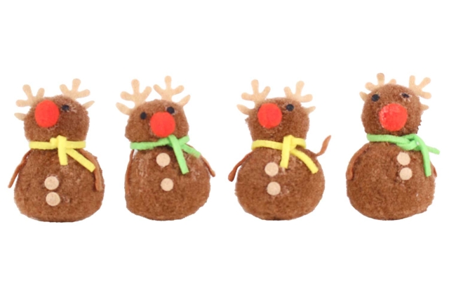 Pompon renne Noel - Petites décorations de Noël - 10doigts.fr